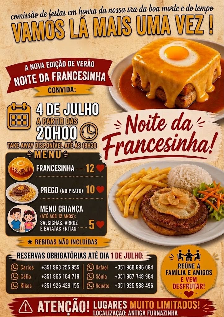 Noite da Francesinha em Vilar do Monte - Barcelos