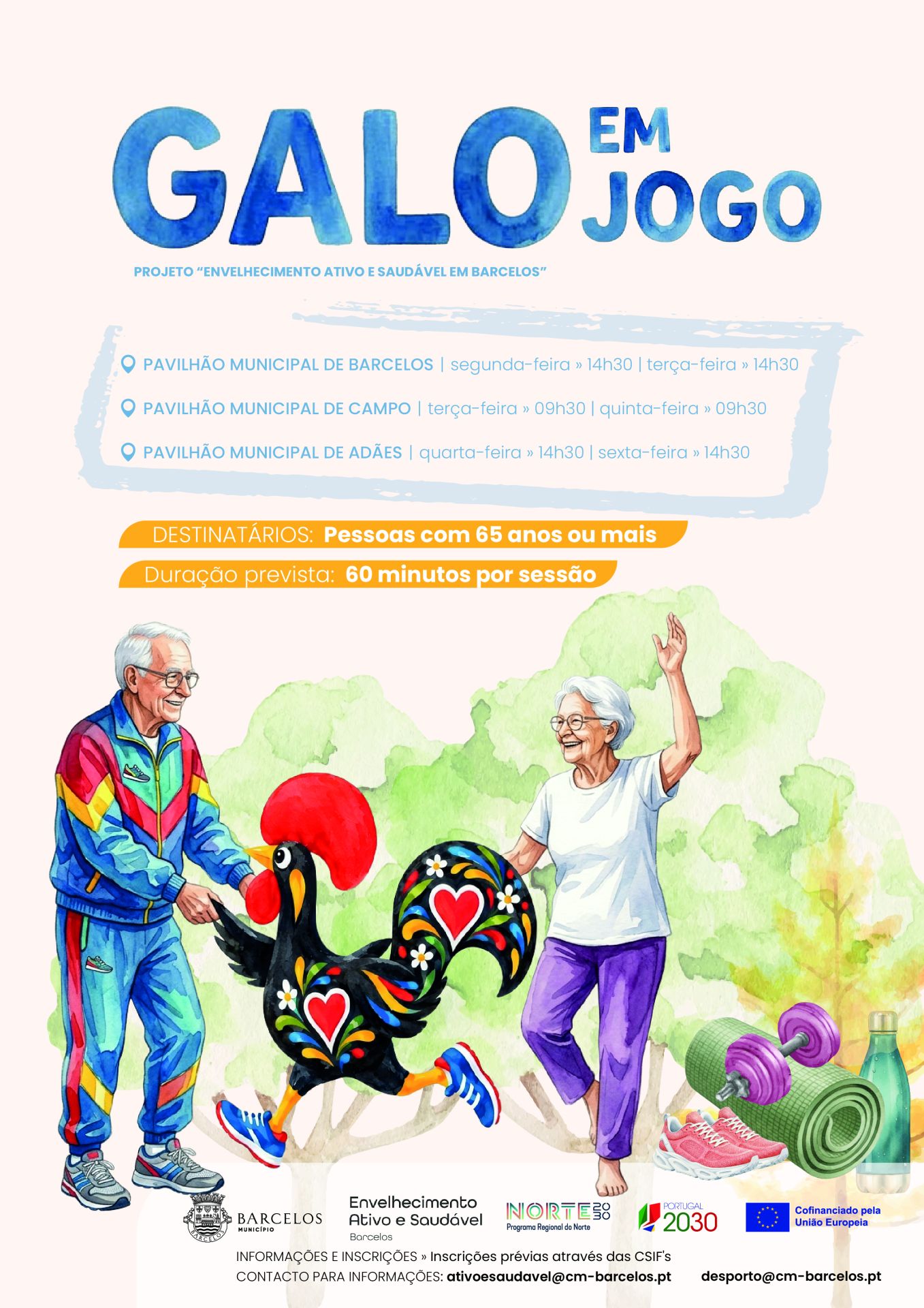 Município de Barcelos promove  Galo em Jogo   para incentivar envelhecimento ativo e saudável