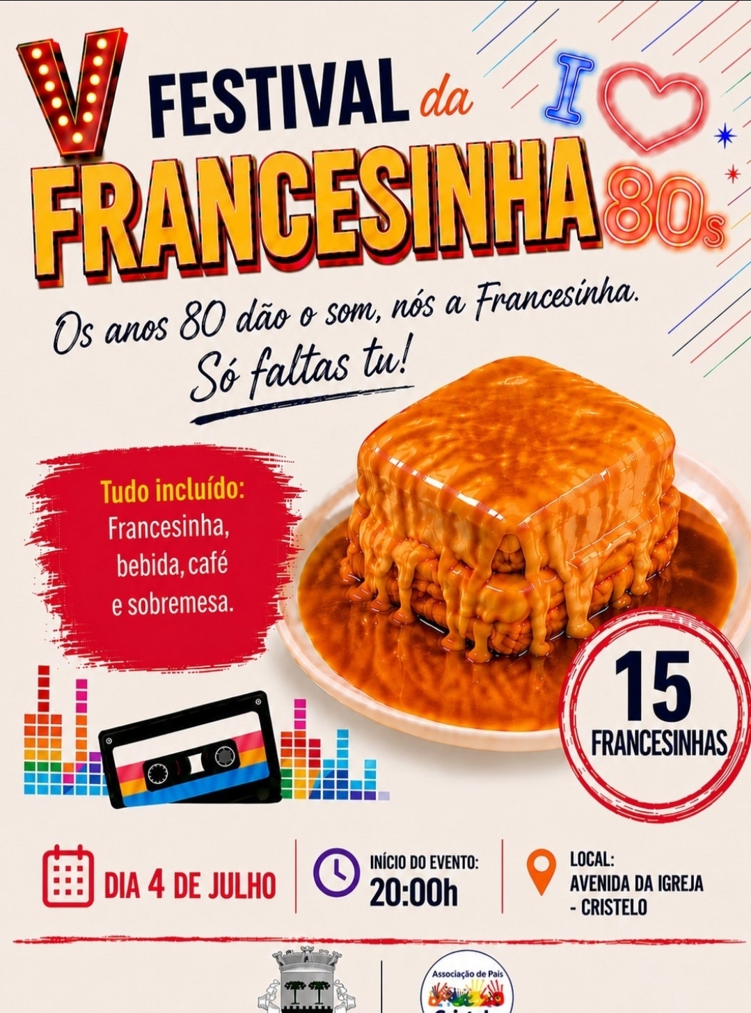 Festival da Francesinha 80's e Caminhada  Crianças Felizes 