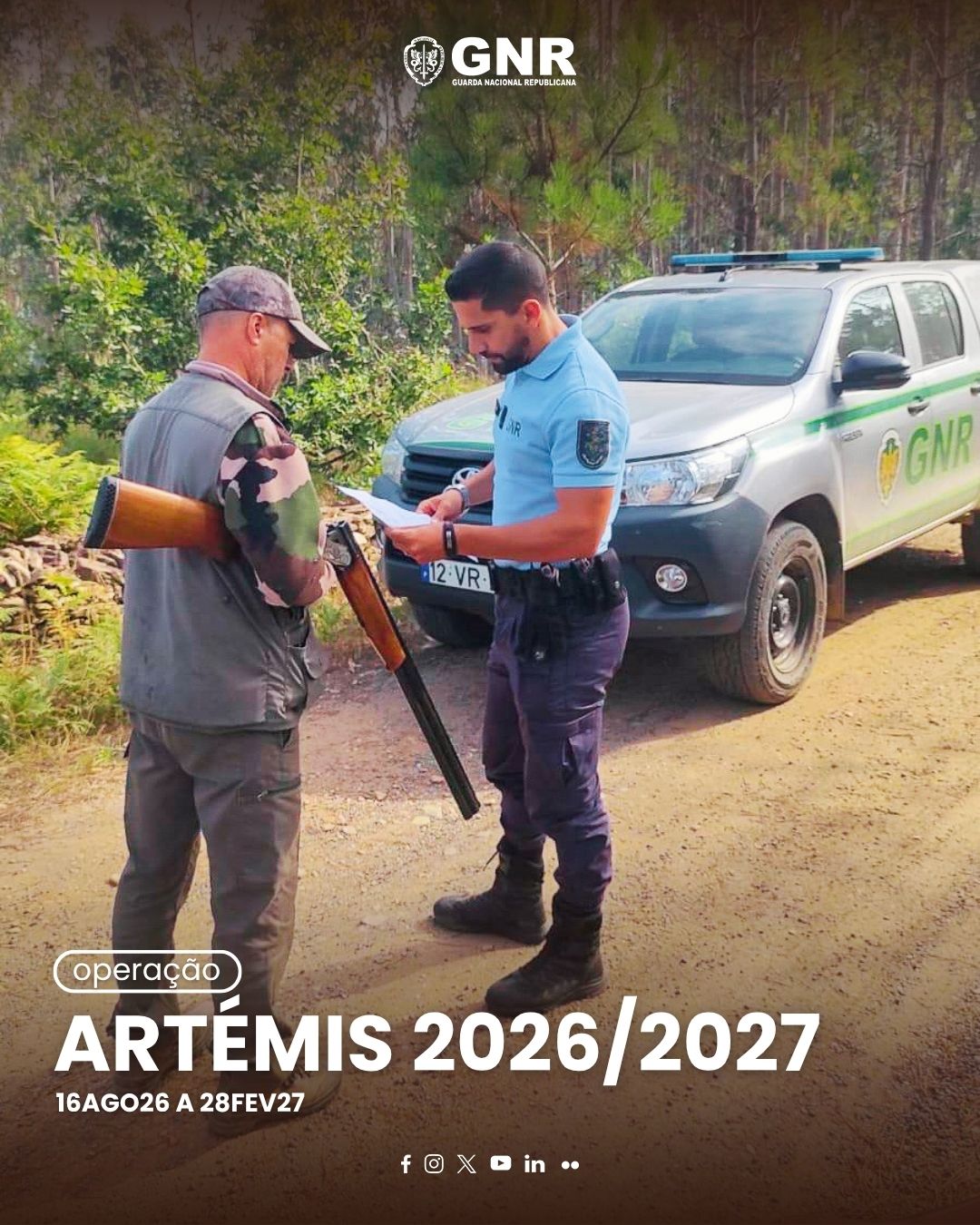 Operação  Artémis 2026/2027 - Fiscalização ao exercício da caça