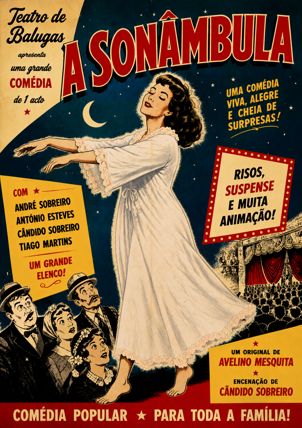 Teatro de Balugas recupera  A Sonâmbula  para assinalar o centenário de Avelino Mesquita