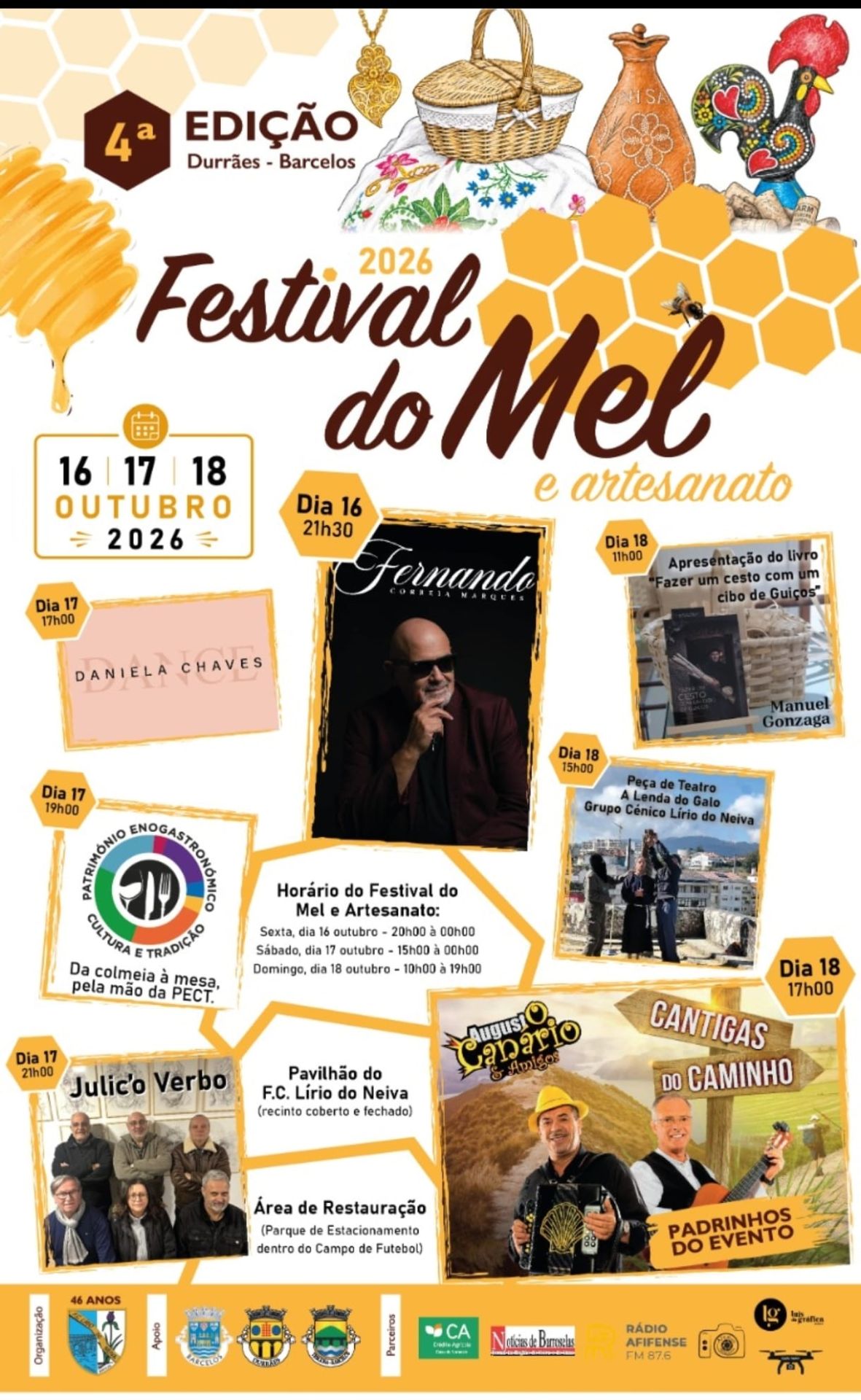  Da Colmeia à Mesa, pela mão da PECT  acrescenta valor ao Festival do Mel e Artesanato em Durães, Barcelos