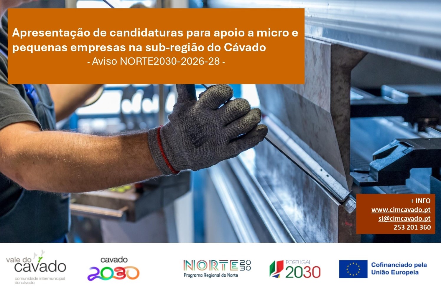 Apresentação de candidaturas para apoio a micro e pequenas empresas na sub-região do Cávado